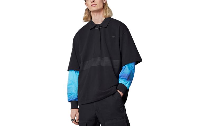 Adidas Originals Blue Version Collection Polo Shirt Men s Black HD4803 M