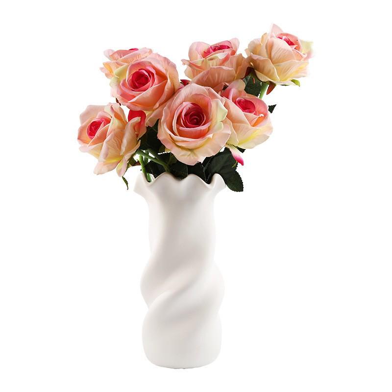 Elegant Ceramic Vase Ornament for Living Room or Dining Table - Light Luxury Home Decoration