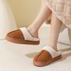 Suede cotton slippers women's new winter thick-soled non-slip home indoor warmth household cotton mop men's