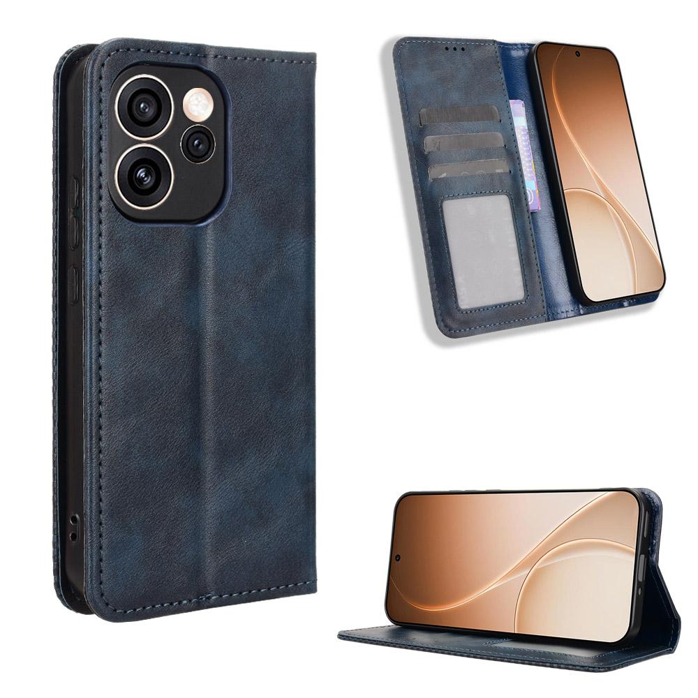 Custodia a Flip per OPPO Reno15 Pro 5G Custodia in Pelle [Flip Pelle Vintage] Portafoglio Antiurto Resistente Custodia per Telefono Retrò