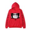 Anime Naruto Itachi Uchiha Hoodie Double Sleeve Akatsuki Cloud & Symbol Print Sharingan Character Front Print Pullover Sweatshirt Men Women Streetwear