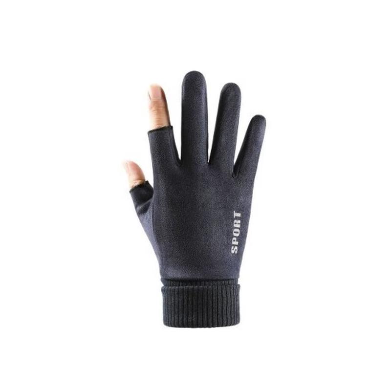 Lishi Men s Warm Suede Cycling Gloves One Size