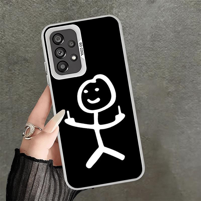 Funny Stickman Matchman Shockproof Phone Case for Samsung A17 A16 A15 A14 A37 A57 A36 A56 A26 A35 A55 A25 A34 A54 A24 A13 A23 A3