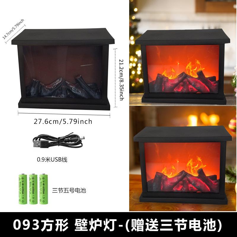 Fireplace Lamp Simulation, Decorative Night Light, LED Home Ornaments for Retro Atmosphere and Cozy Lighting