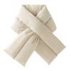 Winter warm cross scarf women's thickened scarf men's outdoor cold-proof fashion solid color windproof down scarf