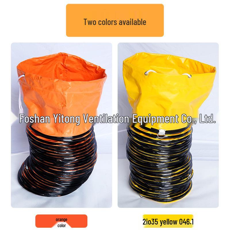 High-Temperature PVC Nylon Retractable Ventilation Duct for Mining and Tunnel Exhaust Fans