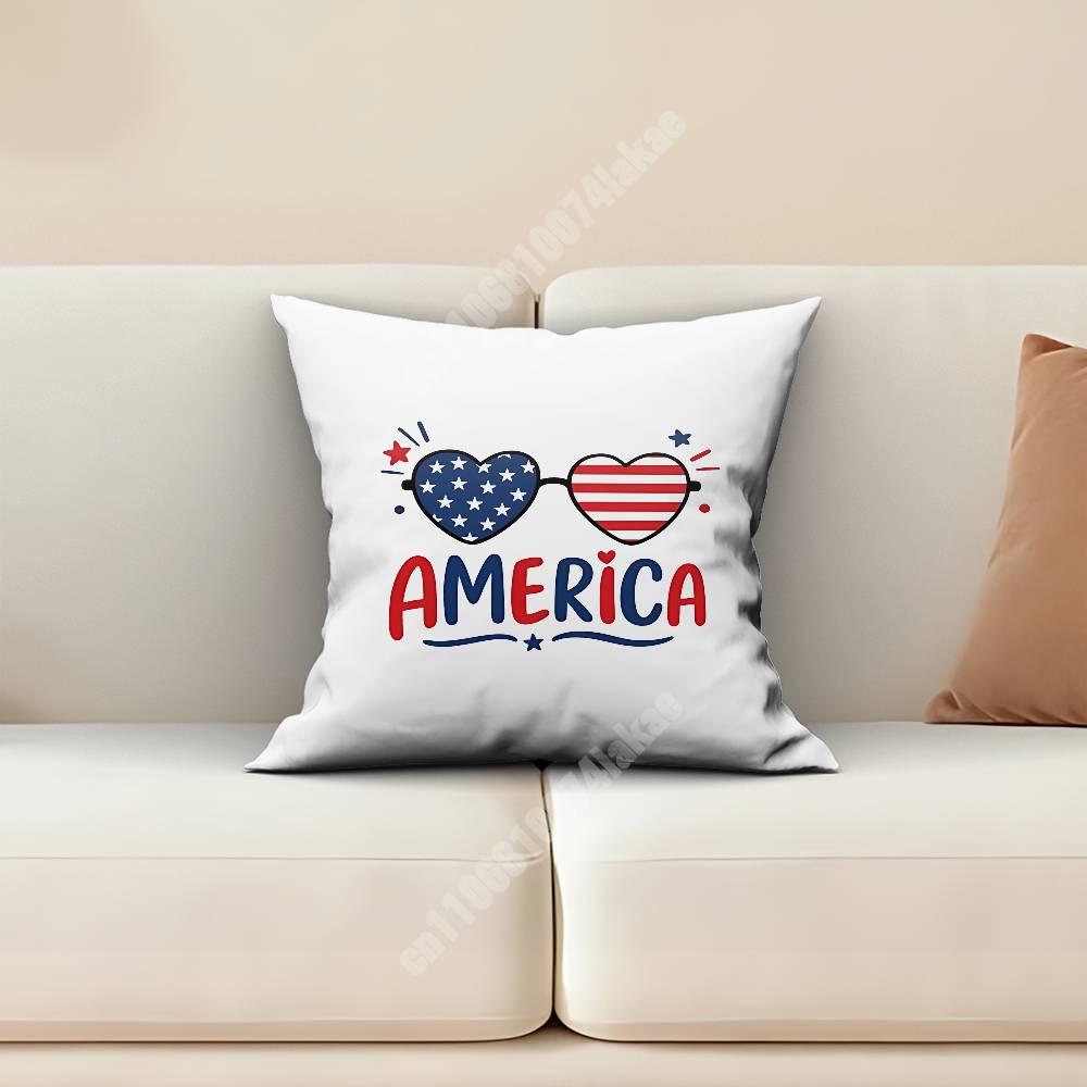 USA Th Anniversary Independence Day Pillow Cover Sofa Couch Cushion Case Home Living Room Decoration