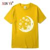 XIN YI Herren T-Shirt Hohe Qualität 100% Baumwolle Lustiger Astronaut Mond Barbecue Druck Lässig Locker Cool Herren O-Ausschnitt T-Shirt Tee Tops
