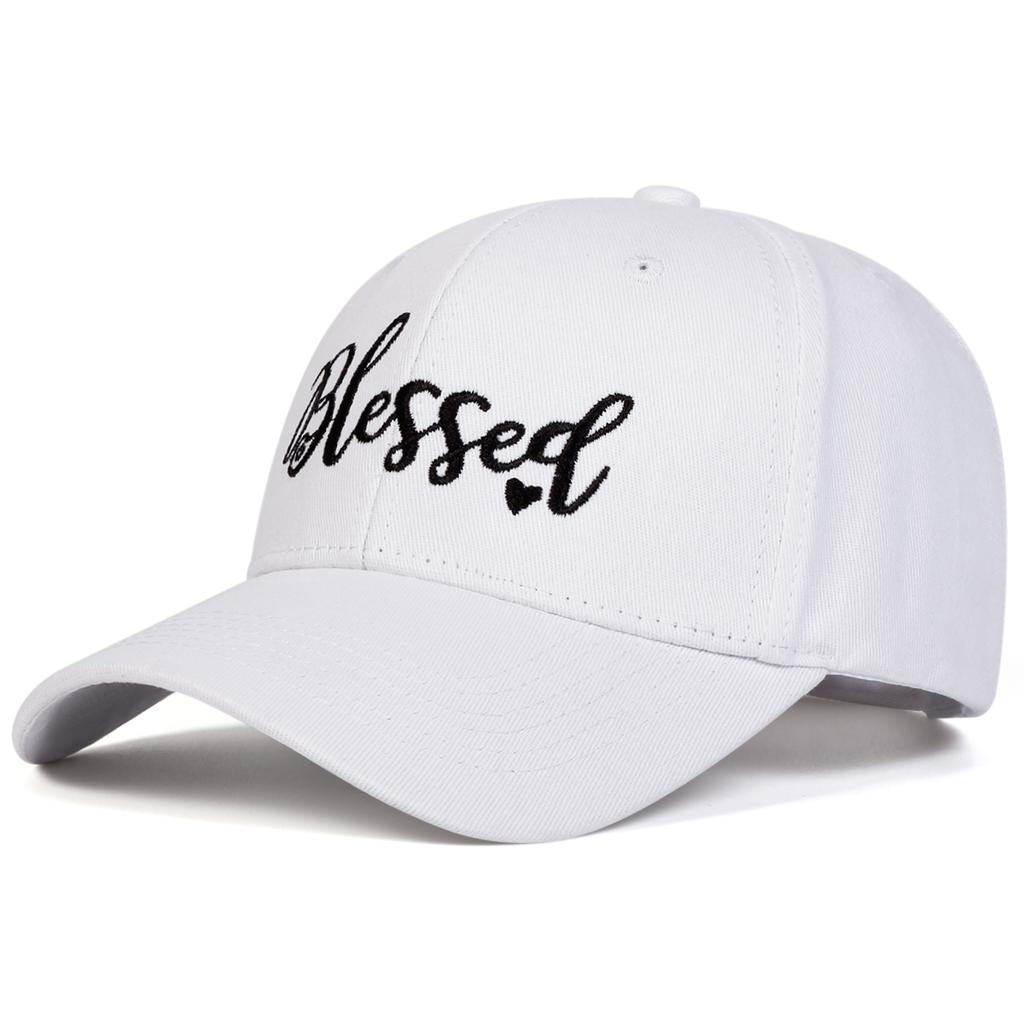 Unisex Blessed Love Embroidery Baseball Caps Spring Autumn Outdoor Adjustable Casual Hats Sunscreen Hat