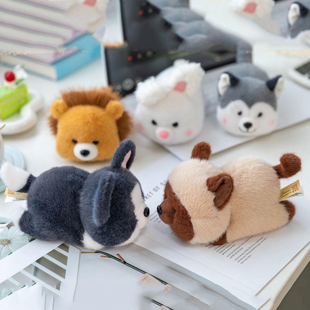 Husky Raccoon Doll Clip Border Collie Deer Plush Doll Kawaii Panda Plush Toy  Kids Gifts