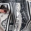 High-End Black Cashew Flower Scarf Women'S Imitation Cashmere Warm Scarf Shawl On Both Sides