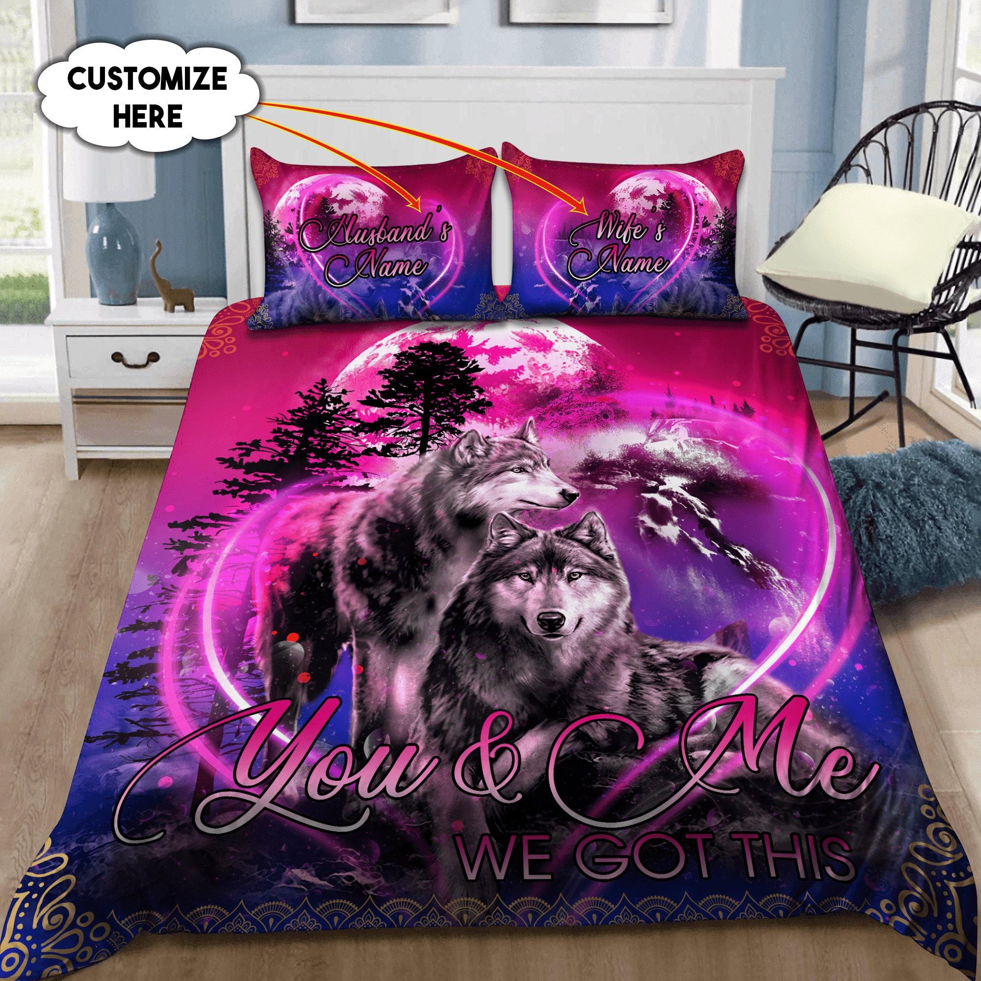 

Wolf Bedding Set 3D Anime Printing 2-3 Piece Set (No Core) Suitable for Bedroom Duvet Cover Set Kids Gift Home Decor Textile Eusingle 135x200cm