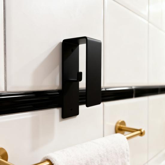 Yousheng 4Pcs Stainless Steel Bath Towel Hooks Self Adhesive Robe Hook No Drilling Coat/Clothes Hook for Bathroom Kitchen Office Closet