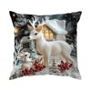 Christmas Rabbit Cushion Pillowcase Printed Polyester 45X45Cm Throw Pillowcover Decorative Sofa Cushion Pillowslip Home Decor