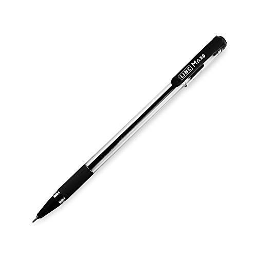 Penna a sfera Linc Maxo Fine 0,7 mm Inchiostro nero Scrittura fluida Flusso rapido per Ufficio Scuola Uso domestico Impugnatura confortevole Confezione da 1 X 25 pezzi