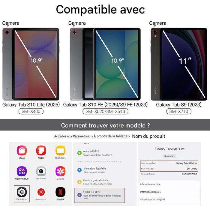 Coque pour Samsung Galaxy Tab S9 / S9 FE / S10 FE / S10 Lite, Etui Synthécuir Relief Pissenlit Rose