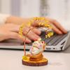 Lucky Cat Crystal Fortune Tree Ornament