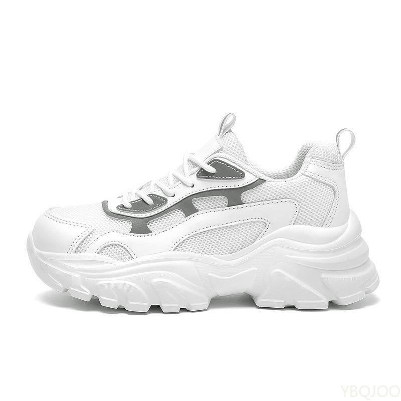 Fashion Four season mesh women's sports leisure fashionable thick soled women's shoes breathable wear-resistant non slip shoes