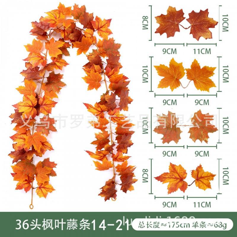 Künstliche Ahornranke Dekoration Festival Thanksgiving Halloween Hochzeit Heimfotografie