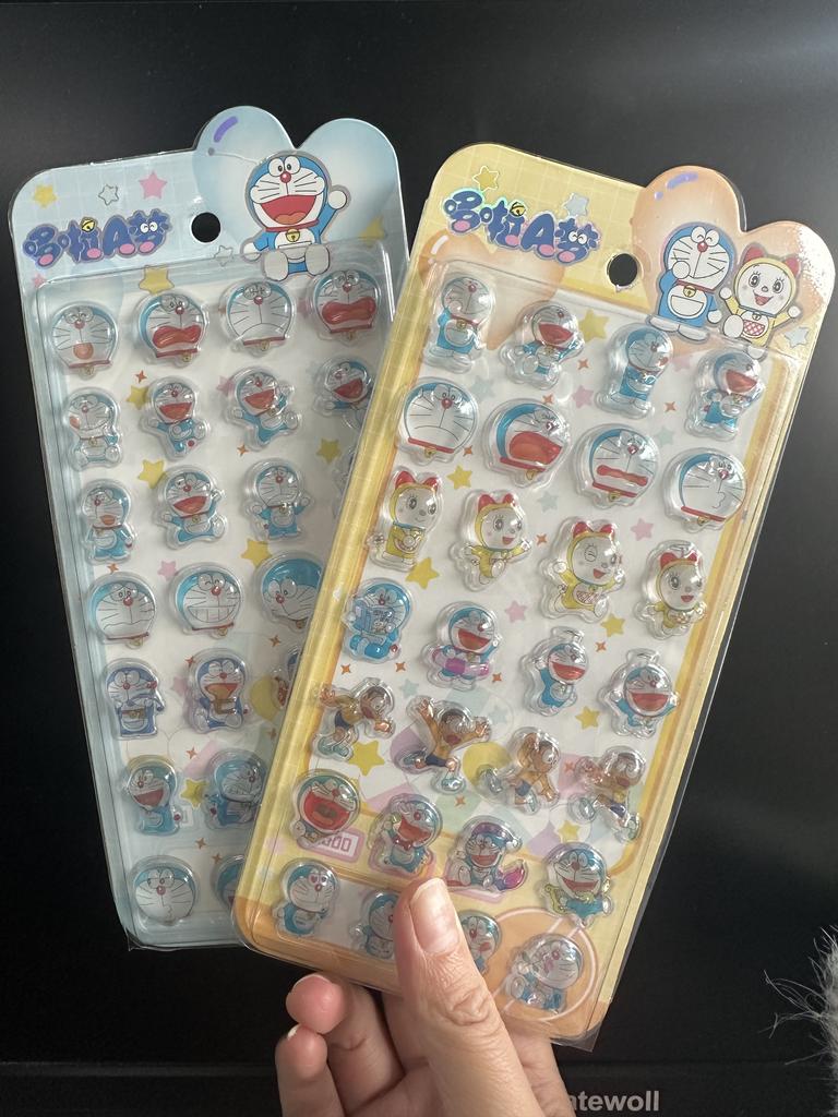 New Doraemon 3D Stereoscopic Crystal Stickers Creative Handbooks Stereoscopic Decoration Stickers