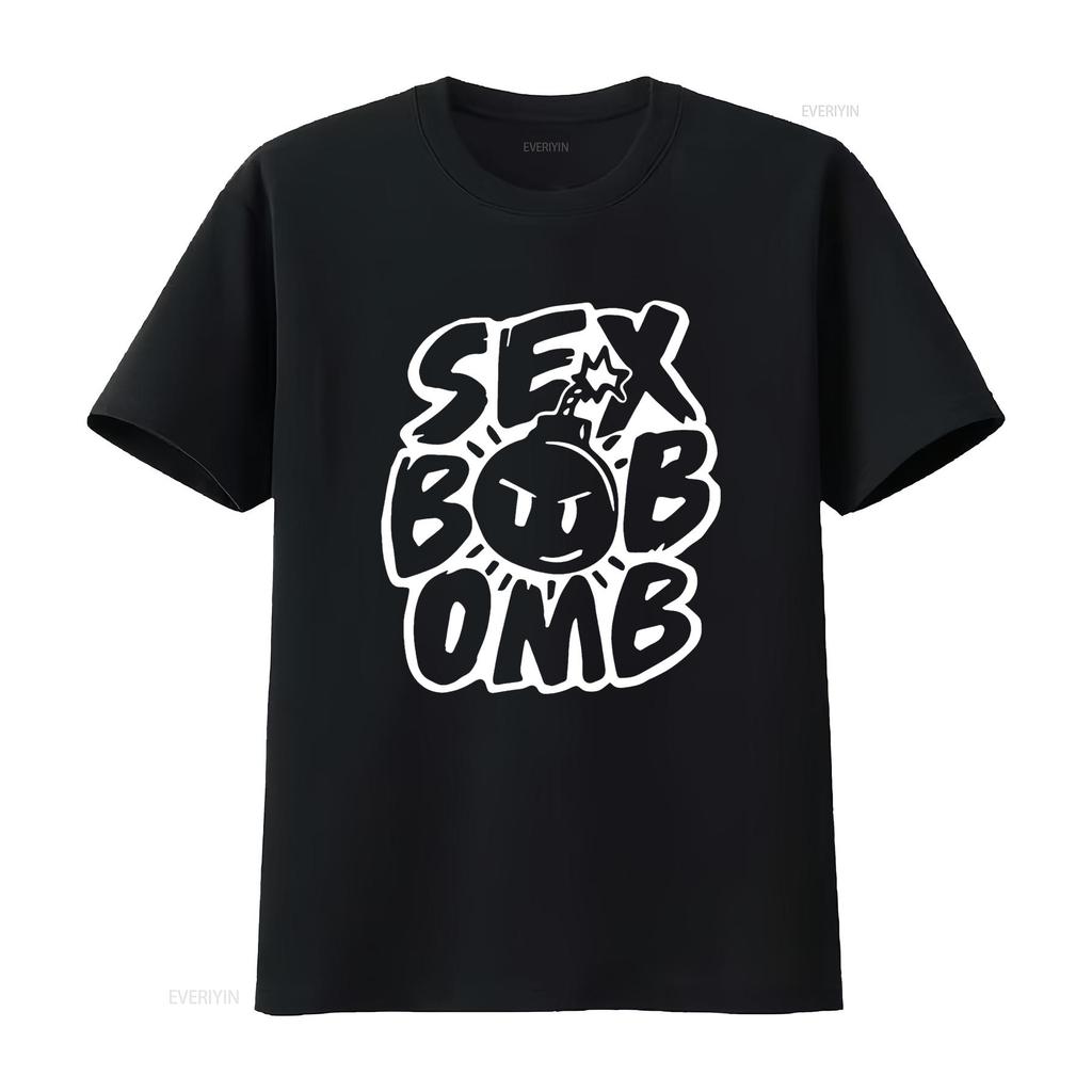 Sex Bob Omb Bobomb T Shirt vintage Washed Soft streetwear Casual Top For Everyday Wear graphic Unisex Stylish Slightly