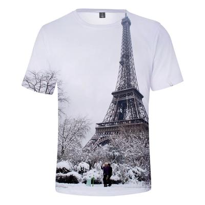 France Paris Tour Eiffel 3D T-shirt femmes hommes T-shirt célèbre La Tour Eiffel T-shirt pull T-shirt hauts vêtements