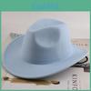Cowboy Hat For Women Men With Large Brim Cotton Polyester Sunshade For Summer Casual Wear