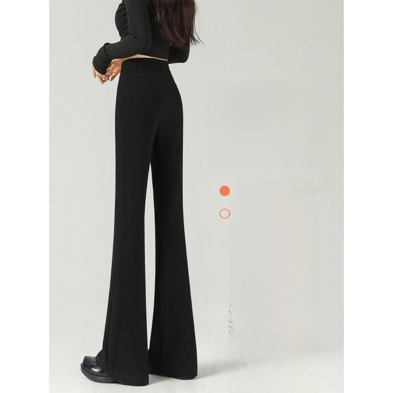 Micro Flared Pants For Women With High Waist And Fleece Lining For Autumn Casual Wear