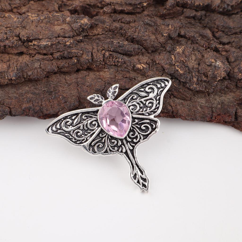 Pink Morganite Pendant Gemstone, 925 Solid Sterling Silver Pendant Jewelry, Handmade Pendant, Silver Jewelry For Gift