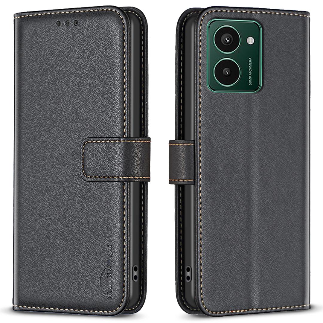 

BINFEN COLOR BF17 For HMD Pulse+ Case PU Leather Wallet Cover Stand View B