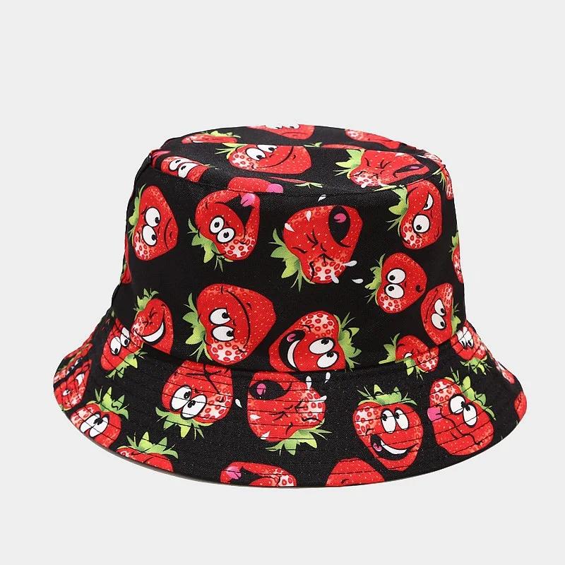 LDSLYJR Spring and Summer Cotton Print Bucket Hat Fisherman Hat Outdoor Travel Sun Cap for Men and Women 303