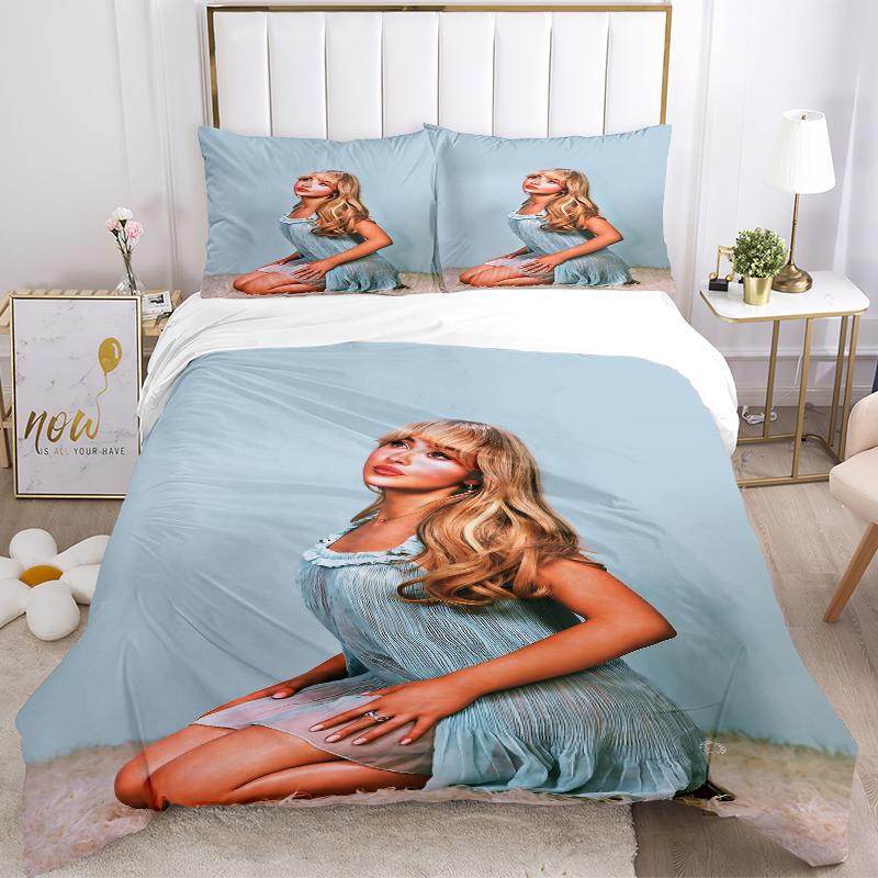 3Pcs Blonde Blue Dress Bedding Sets For All Sizes New 3D Printed Bed Cover Comforter Duvet Cover Pillowcase Bedroom Decoration