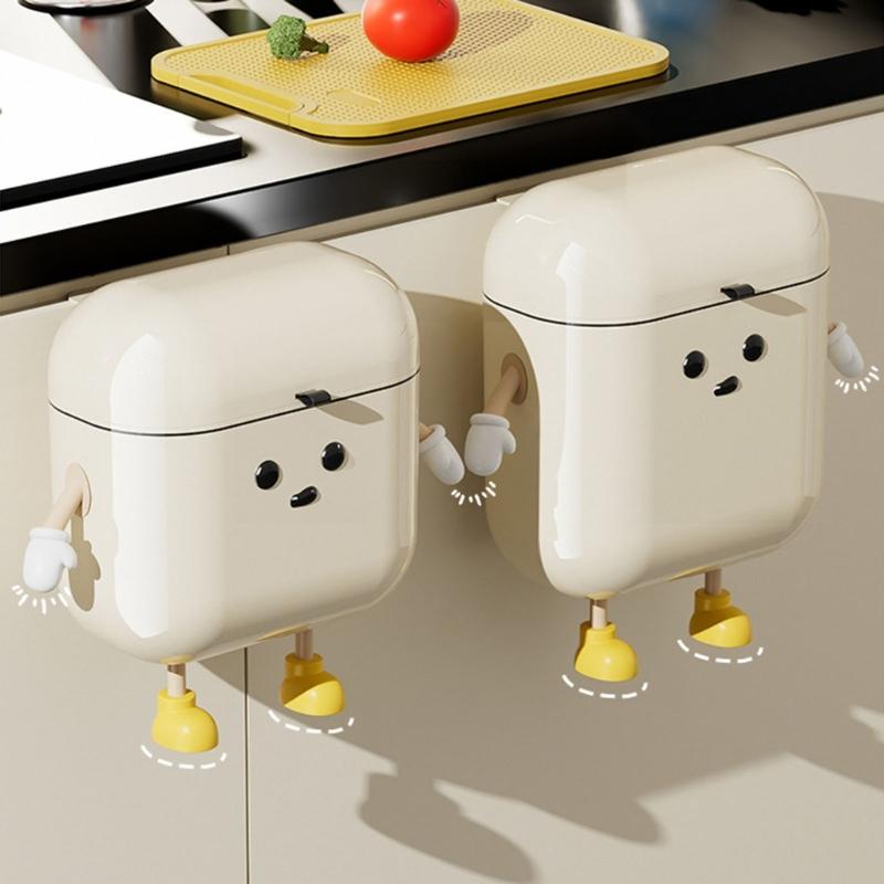 Trash Can Under Counter Kitchen Waste Bin Hanging Garbage Can Large Capacity, Cabinet Door Waste Basket