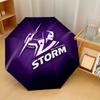Melbourne Storm Print Auto 8?Ribs Folding Umbrella Wind Resistant Lightweight Automatic Umbrella For Daily Travel