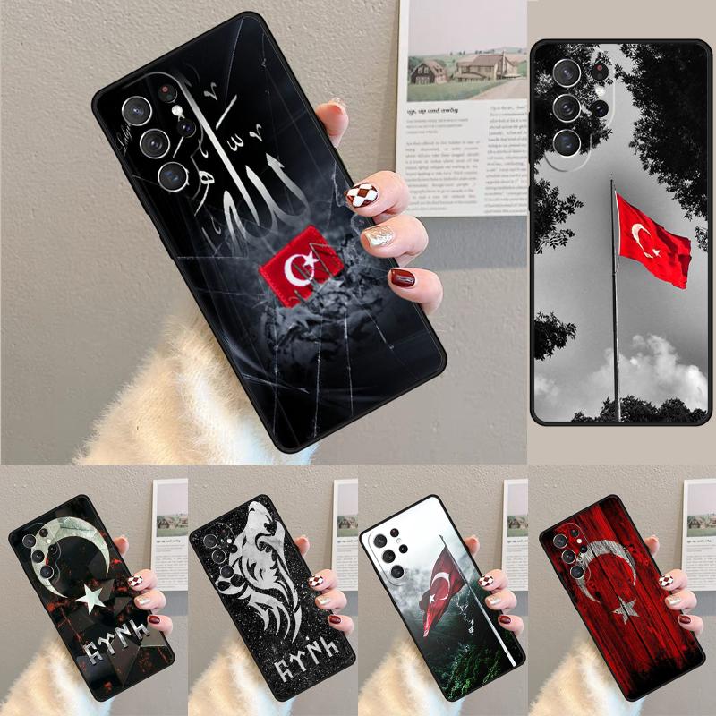 Flag Turkey Istanbul Antalya Mustafa Wolf Phone Case for Samsung Galaxy Note 10 Pro S26 Ultra S23 S24 FE S25 S21 S22 PLUS Cover