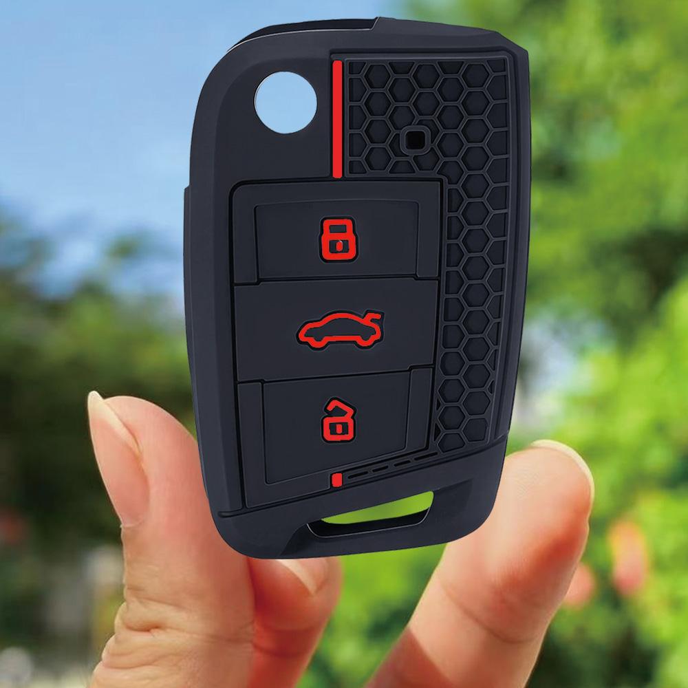 

Keychain Car Key Cover Case Silicone Shell For VW Golf 7 MK7 VII Tiguan Polo Skoda Octavia A7 Kodiaq Seat Ateca Leon