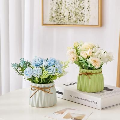 Künstlerische Pflanzen zur Dekoration Heimdeko-Accessoires Raumdeko Hochzeitsdekoration Kunstblume Desktop-Bonsai-Handwerk