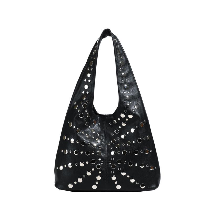 Bag 2025 New European and American Fashion Rivet Punk Style Handbag Women's Casual Shoulder Underarm Bag Tide