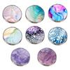 Stripe Pattern Vintage Handheld Mini Compact Makeup Mirror Portable Green Purple Blue For Women Bag Beauty Accessories