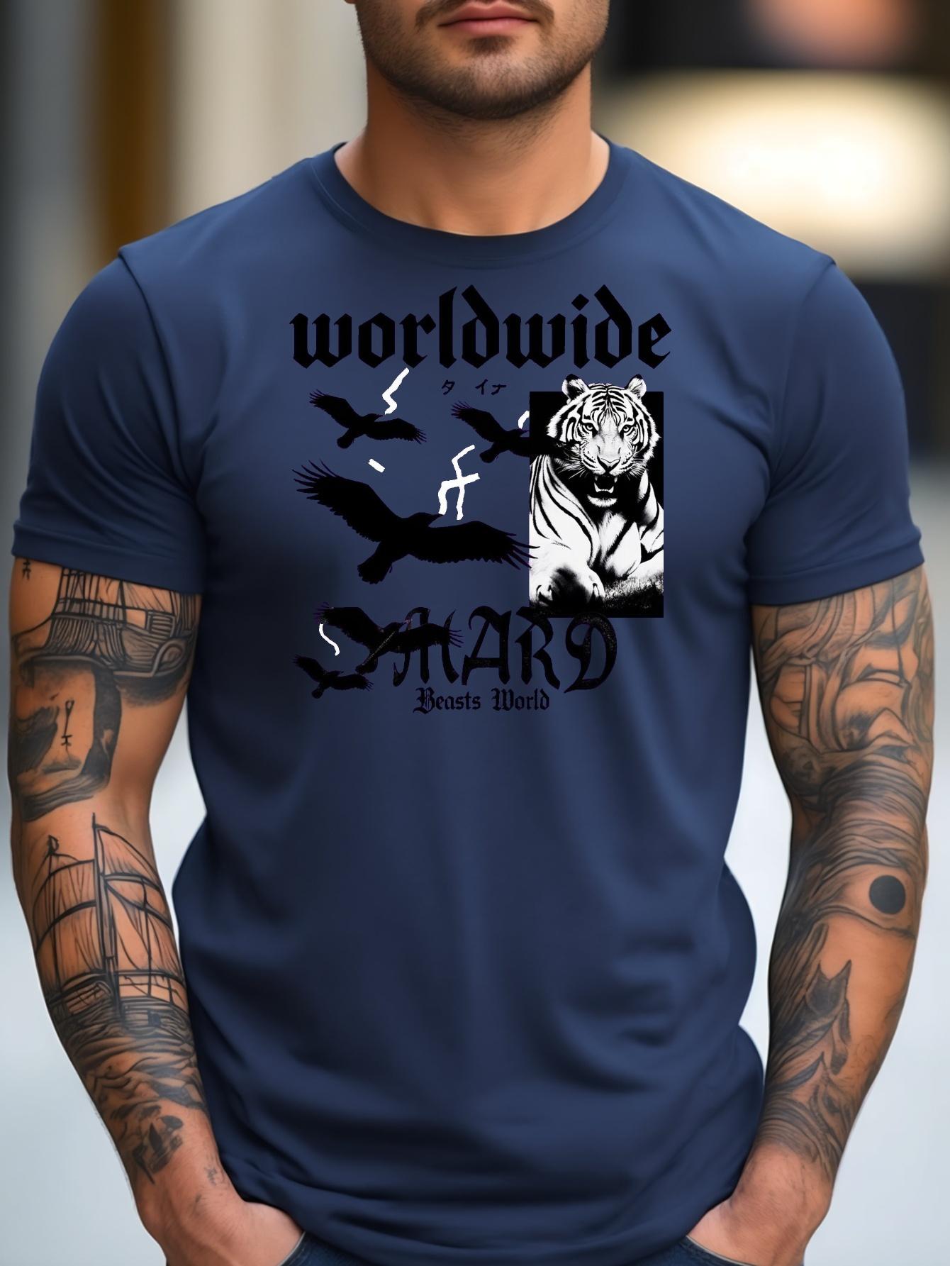 Worldwide Hardcore Beast World Graphic T-shirt - Black Cotton Blend XL