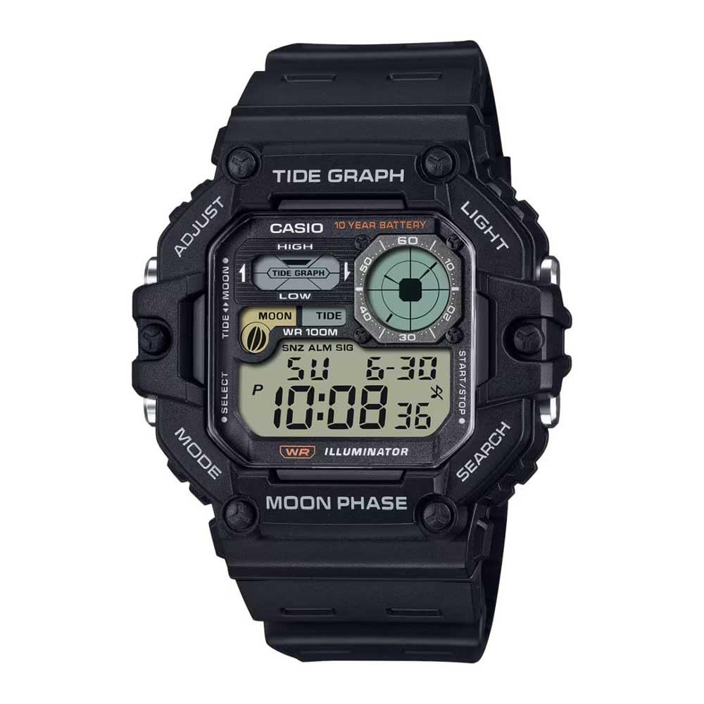 

Casio Цифровые кварцевые часы с пластиковым ремешком Ремешок Мужские WS-1700H-1AVEF, Черный, Ремешок, Черный, чёрный