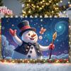 Winter Wonderland Backdrop Festive Lights Frosty Scene Banner Festive Background Top Hat Design Winter Display For Winter Xmas