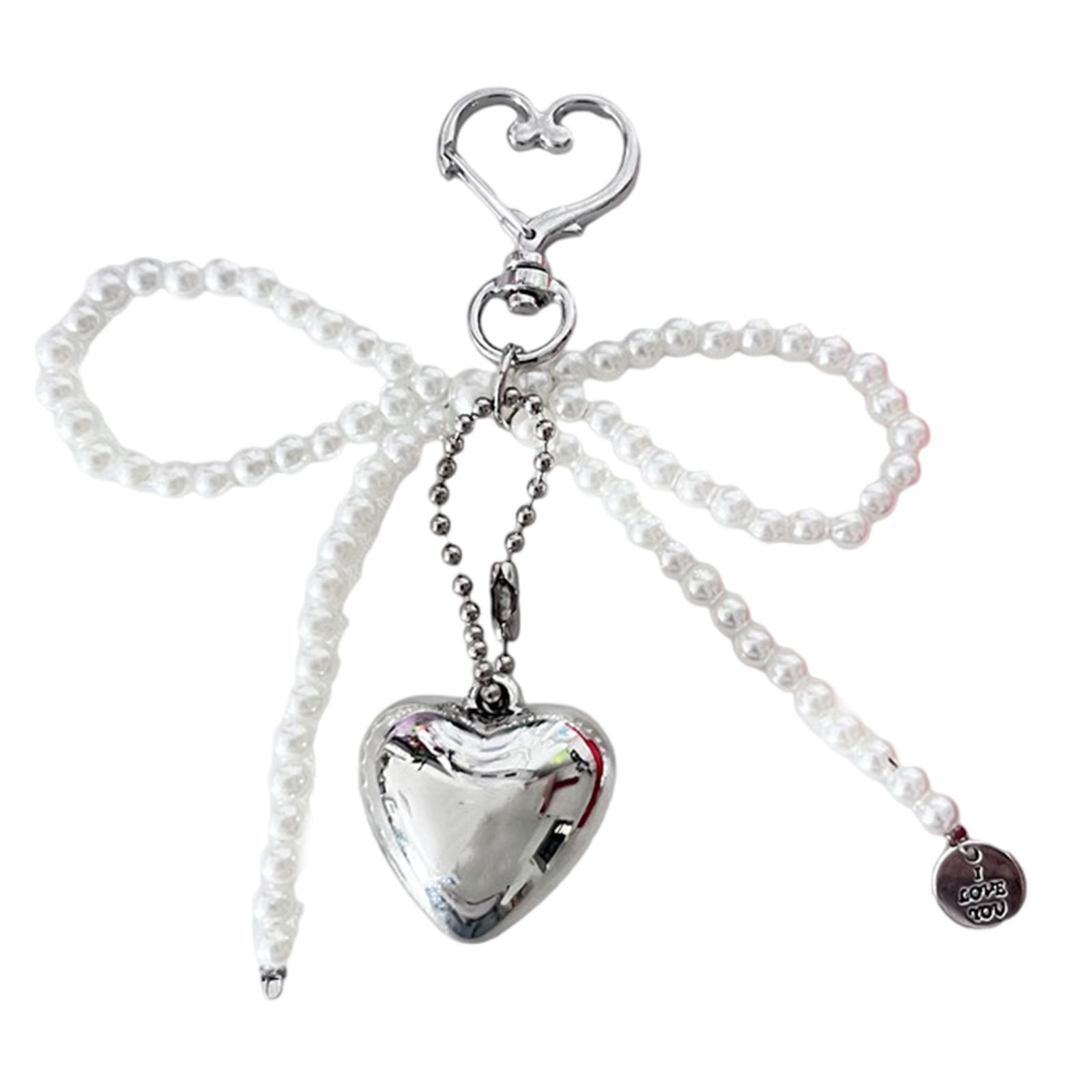 

Универсальный модный брелок для ключей, модный брелок с подвеской в виде банта в форме сердца, простой брелок для ключей, аксессуар для сумки, кошелька 2