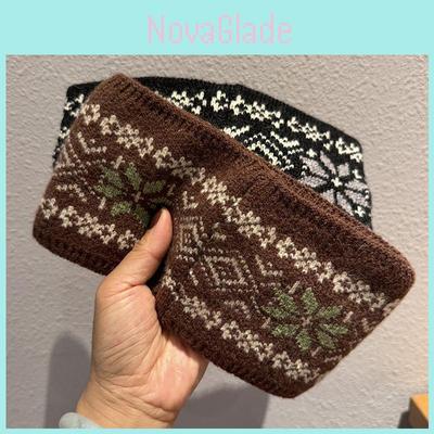 Wide Elastic Hair Band With Snowflake Pattern For Winter Men Women Gift