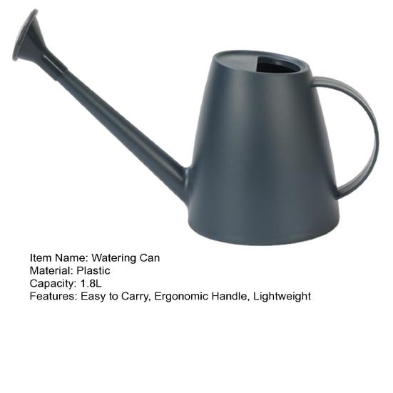 1.8L Watering Can with Long Spout Garden Jug with Sprinkler Rose Lightweight Plastic Watering Can for Houseplants Outdoor Plants