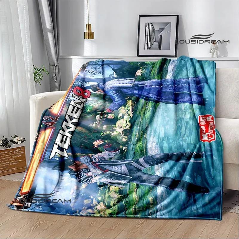 3D game tekken8 Printed blankets picnic blanket Warm blankets Flannel Soft Cozy Blanket Home travel blanket Birthday Gift