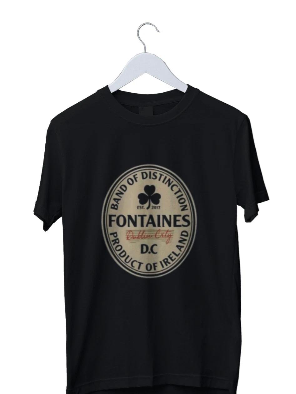 

Fontaines DC Классическая черная повседневная футболка с круглым вырезом унисекс с принтом, рубашка с коротким рукавом - Мужская летняя хлопковая Граф... S разноцветный