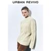 UR Women's Lazy Chic Hollow Jacquard Knit Sweater