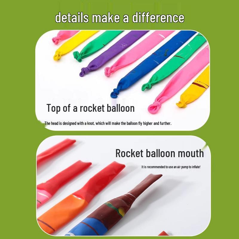 Raketový balónek: Hlučná létající hračka pro děti - Venkovní nafukovací balón