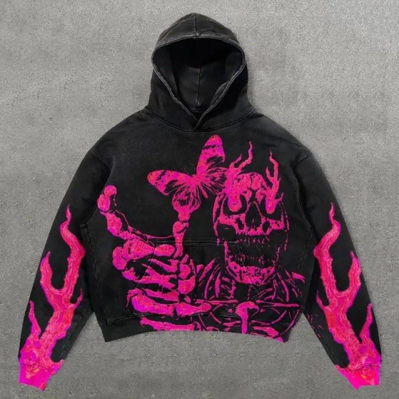 2026 Mens Oversized Hooded Sweatshirt With Digital Print Letter Design Casual Loose Fit Long Sleeve Pullover Fall